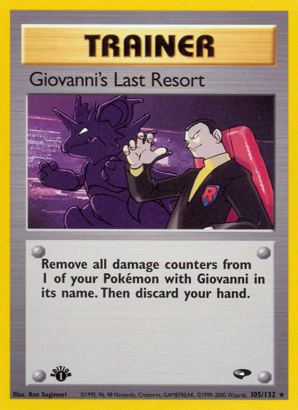 Giovanni's Last Resort (105/132) [Gym Challenge 1st Edition] | Deep Dive Games St. Marys