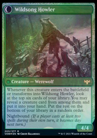 Howlpack Piper // Wildsong Howler [Innistrad: Crimson Vow Prerelease Promos] | Deep Dive Games St. Marys