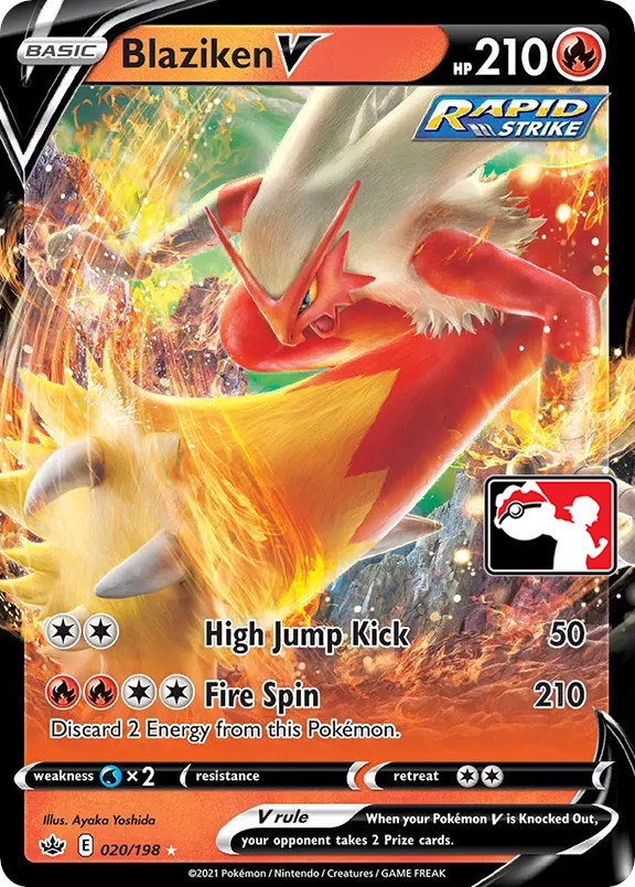 Blaziken V (020/198) [Prize Pack Series One] | Deep Dive Games St. Marys