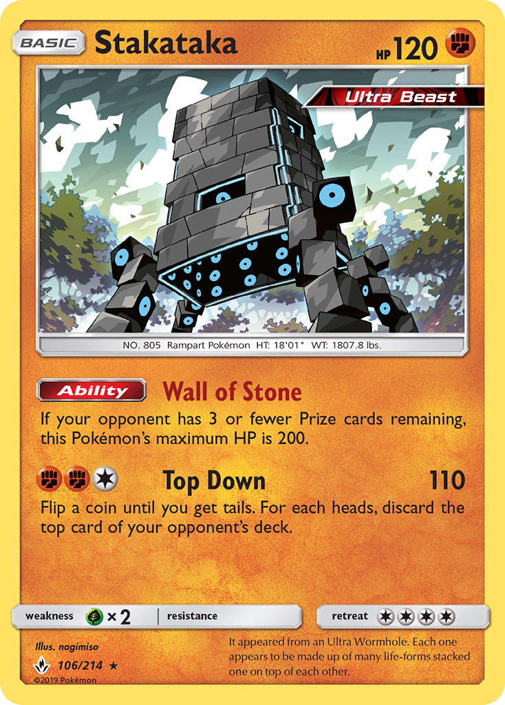 Stakataka (106/214) [Sun & Moon: Unbroken Bonds] | Deep Dive Games St. Marys