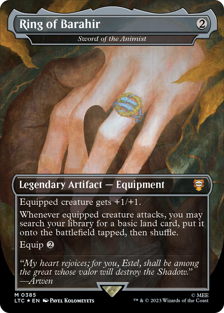 Ring of Barahir - Sword of the Animist (Surge Foil Realms and Relics) [The Lord of the Rings: Tales of Middle-Earth Commander] | Deep Dive Games St. Marys