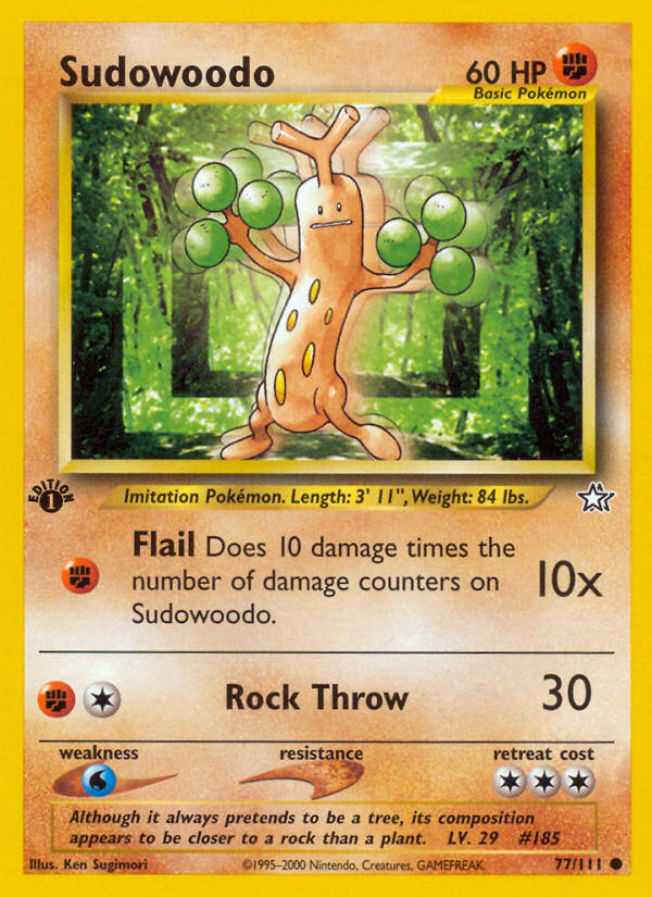 Sudowoodo (77/111) [Neo Genesis 1st Edition] | Deep Dive Games St. Marys