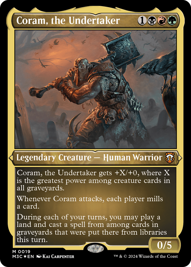 Coram, the Undertaker (Foil Etched) [Modern Horizons 3 Commander] | Deep Dive Games St. Marys