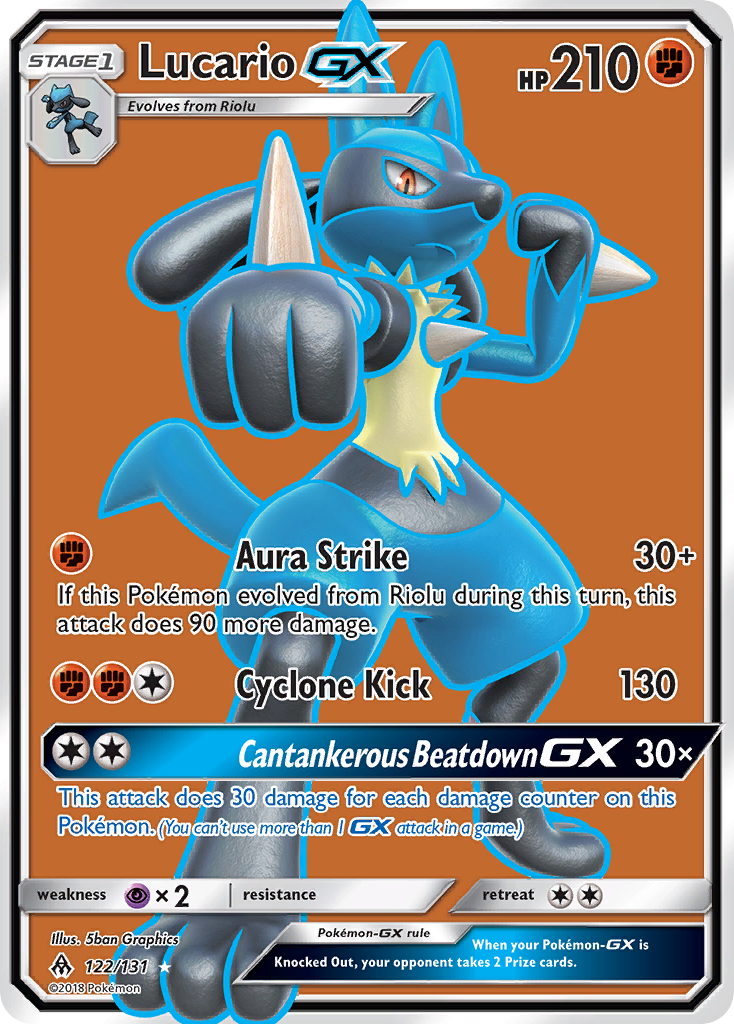 Lucario GX (122/131) [Sun & Moon: Forbidden Light] | Deep Dive Games St. Marys