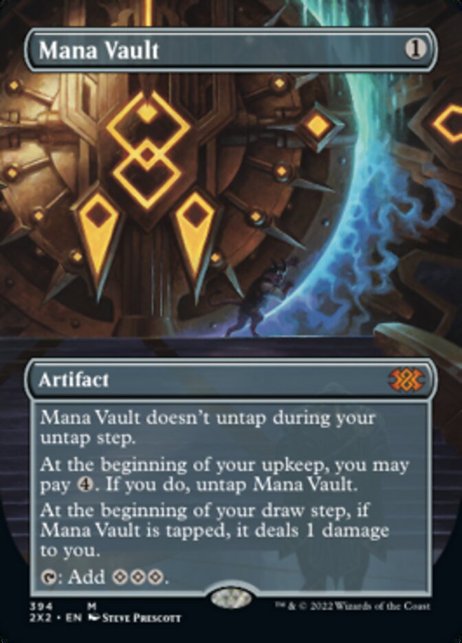 Mana Vault (Borderless Alternate Art) [Double Masters 2022] | Deep Dive Games St. Marys