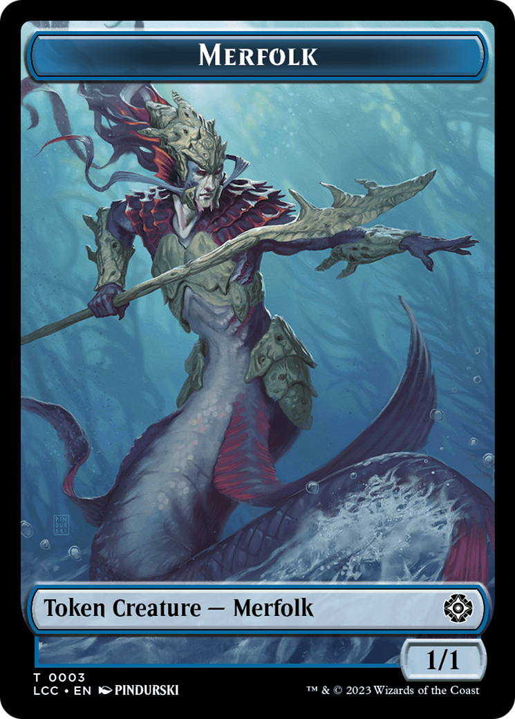 Beast // Merfolk (0003) Double-Sided Token [The Lost Caverns of Ixalan Commander Tokens] | Deep Dive Games St. Marys