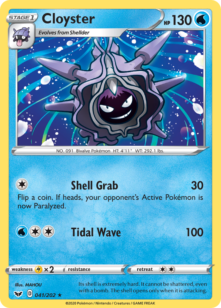 Cloyster (041/202) [Sword & Shield: Base Set] | Deep Dive Games St. Marys