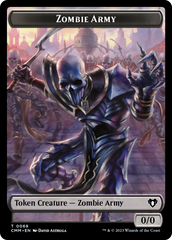 Human Warrior // Zombie Army Double-Sided Token [Commander Masters Tokens] | Deep Dive Games St. Marys