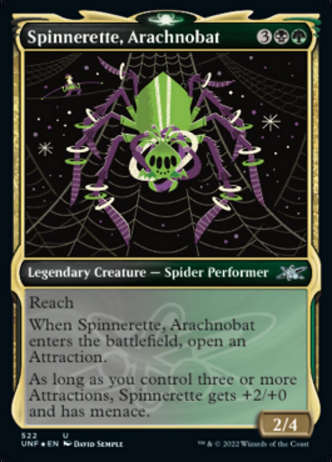 Spinnerette, Arachnobat (Showcase) (Galaxy Foil) [Unfinity] | Deep Dive Games St. Marys