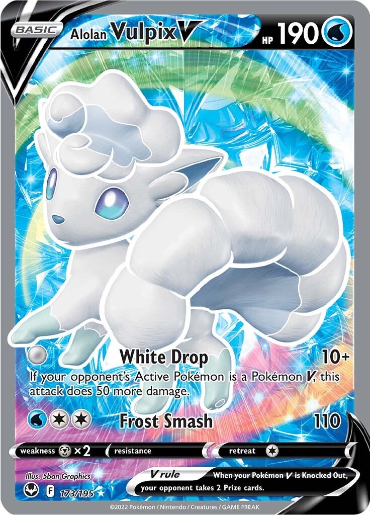 Alolan Vulpix V (173/195) [Sword & Shield: Silver Tempest] | Deep Dive Games St. Marys