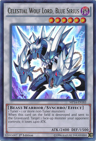 Celestial Wolf Lord, Blue Sirius [MP14-EN183] Ultra Rare | Deep Dive Games St. Marys