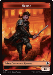 Human (0014) // Emblem - Chandra, Dressed to Kill Double-Sided Token [Innistrad Remastered Tokens] | Deep Dive Games St. Marys