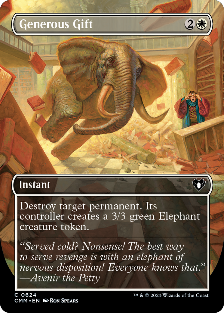 Generous Gift (Borderless Alternate Art) [Commander Masters] | Deep Dive Games St. Marys