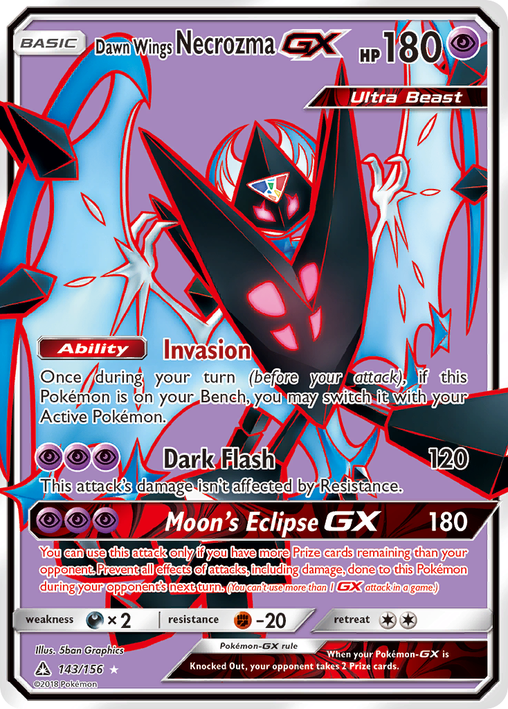 Dawn Wings Necrozma GX (143/156) [Sun & Moon: Ultra Prism] | Deep Dive Games St. Marys