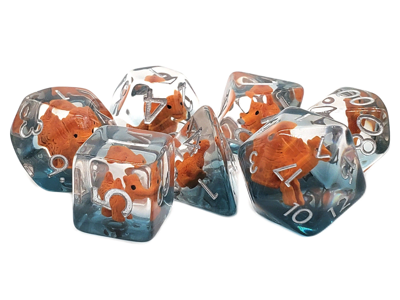 Old School 7 Piece DnD RPG Dice Set: Animal Kingdom - Camel | Deep Dive Games St. Marys