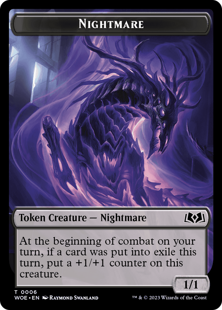 Nightmare Token [Wilds of Eldraine Tokens] | Deep Dive Games St. Marys