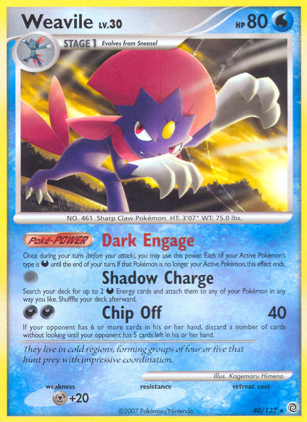 Weavile (40/132) [Diamond & Pearl: Secret Wonders] | Deep Dive Games St. Marys