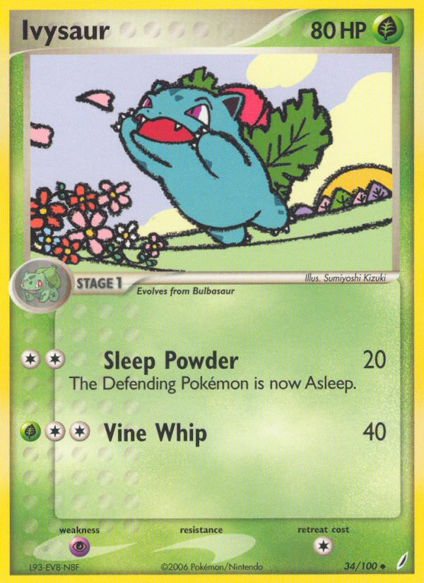 Ivysaur (34/100) [EX: Crystal Guardians] | Deep Dive Games St. Marys