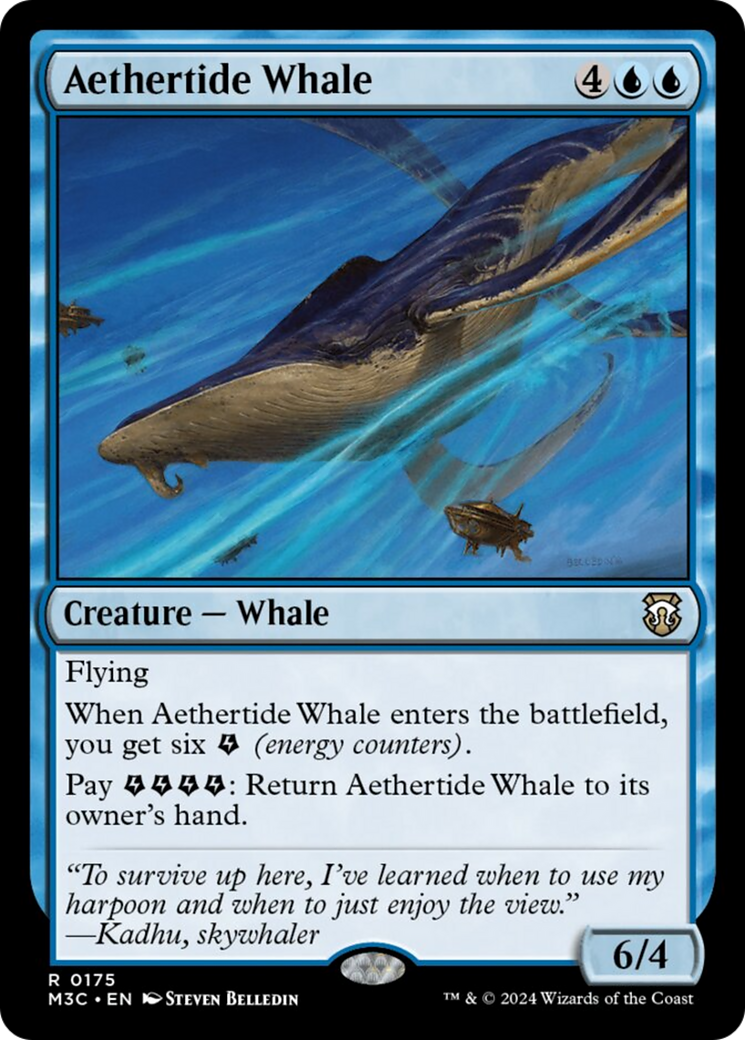 Aethertide Whale (Ripple Foil) [Modern Horizons 3 Commander] | Deep Dive Games St. Marys