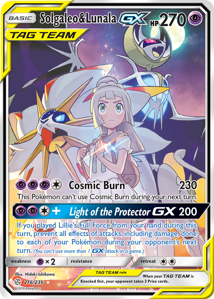 Solgaleo & Lunala GX (216/236) [Sun & Moon: Cosmic Eclipse] | Deep Dive Games St. Marys