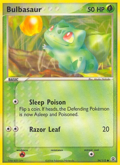 Bulbasaur (54/112) [EX: FireRed & LeafGreen] | Deep Dive Games St. Marys