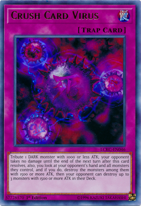 Crush Card Virus (Version 2) [LCKC-EN046] Ultra Rare | Deep Dive Games St. Marys