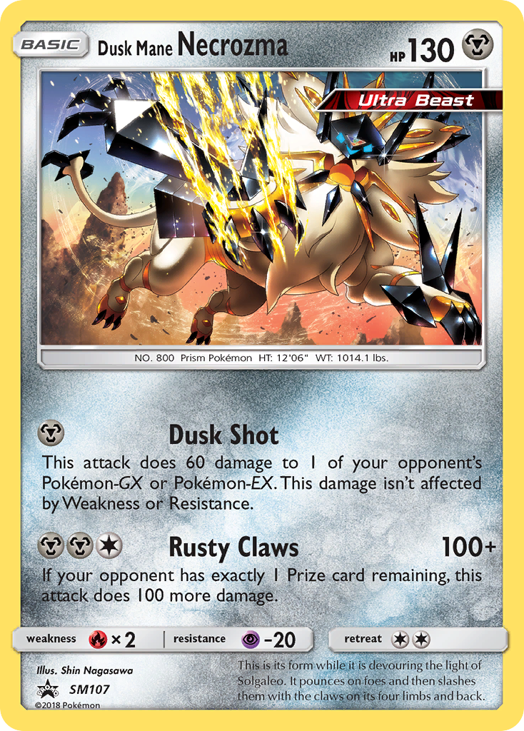 Dusk Mane Necrozma (SM107) [Sun & Moon: Black Star Promos] | Deep Dive Games St. Marys