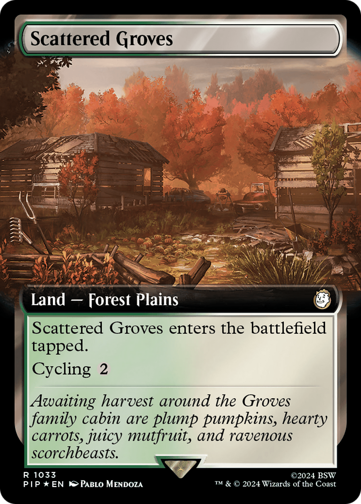 Scattered Groves (Extended Art) (Surge Foil) [Fallout] | Deep Dive Games St. Marys