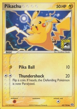 Pikachu (60/106) (2005 San Diego Comic Con) [Miscellaneous Cards] | Deep Dive Games St. Marys