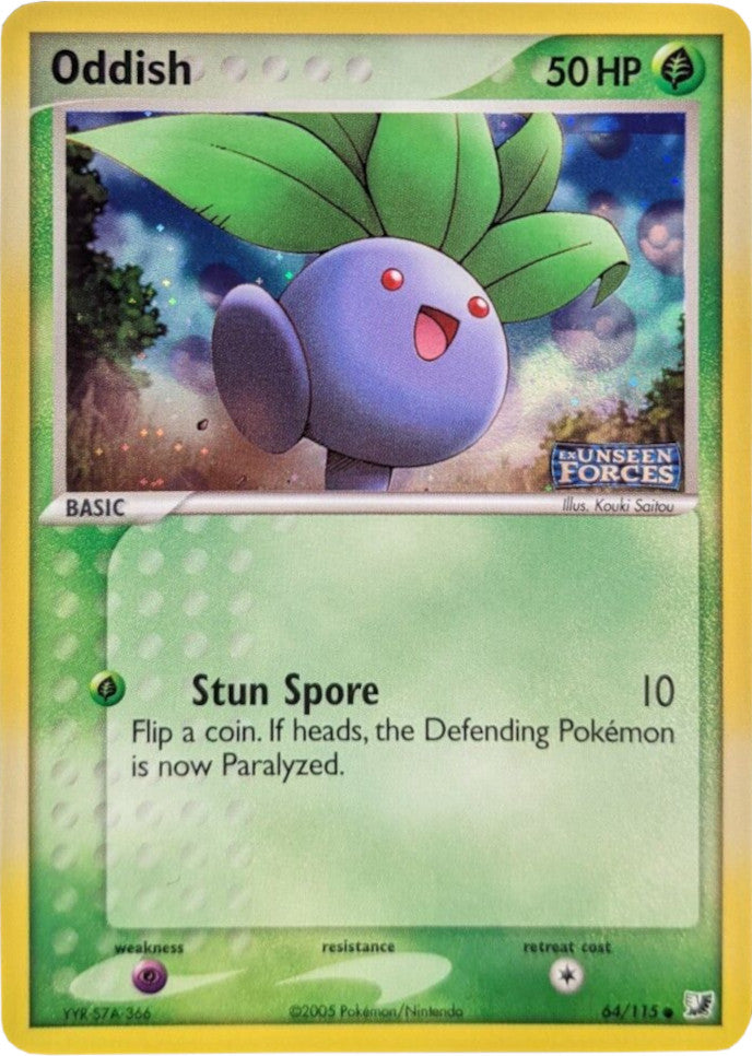 Oddish (64/115) (Stamped) [EX: Unseen Forces] | Deep Dive Games St. Marys