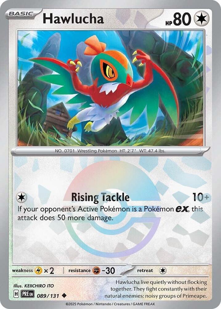 Hawlucha (089/131) (Poke Ball Pattern) [Scarlet & Violet: Prismatic Evolutions] | Deep Dive Games St. Marys