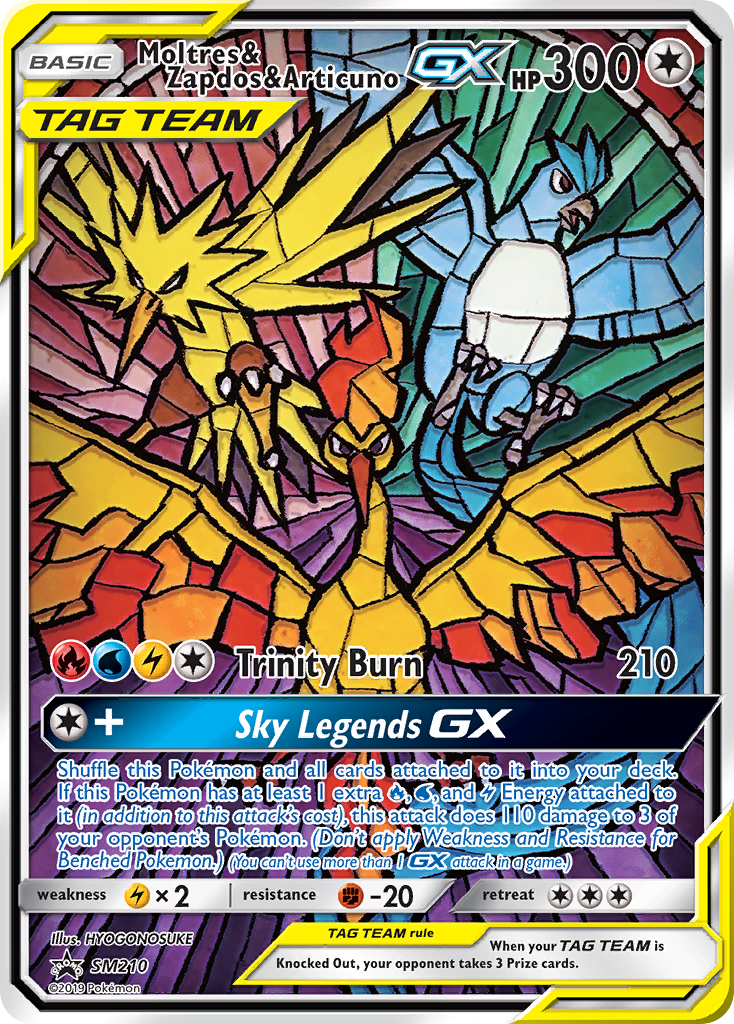 Moltres & Zapdos & Articuno GX (SM210) [Sun & Moon: Black Star Promos] | Deep Dive Games St. Marys