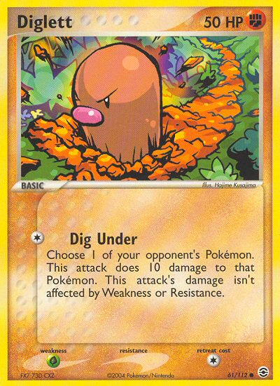 Diglett (61/112) [EX: FireRed & LeafGreen] | Deep Dive Games St. Marys