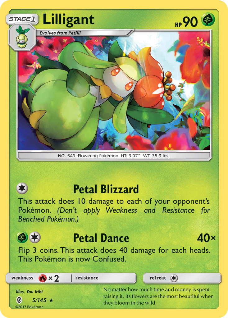 Lilligant (5/145) [Sun & Moon: Guardians Rising] | Deep Dive Games St. Marys