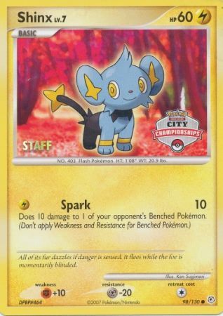 Shinx (98/130) (Staff City Championships Promo) [Nintendo: Black Star Promos] | Deep Dive Games St. Marys