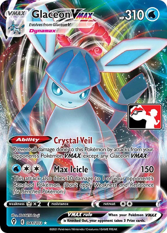 Glaceon VMAX (041/203) [Prize Pack Series One] | Deep Dive Games St. Marys