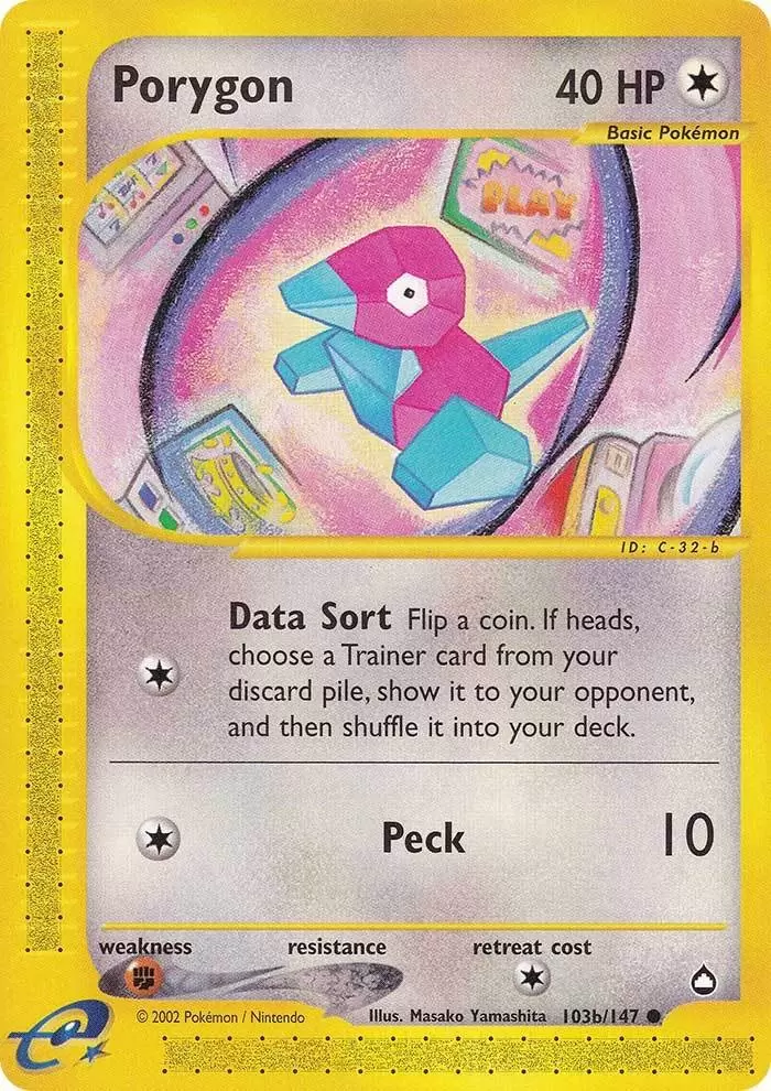 Porygon (103b/147) [Aquapolis] | Deep Dive Games St. Marys