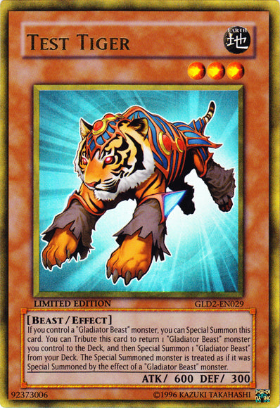 Test Tiger [GLD2-EN029] Ultra Rare | Deep Dive Games St. Marys