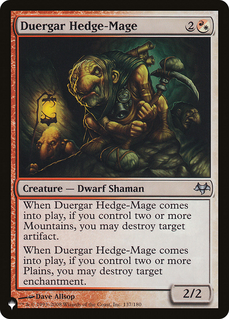 Duergar Hedge-Mage [The List Reprints] | Deep Dive Games St. Marys