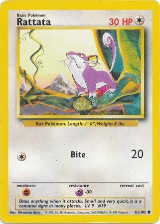 Rattata (61/102) [Base Set Unlimited] | Deep Dive Games St. Marys