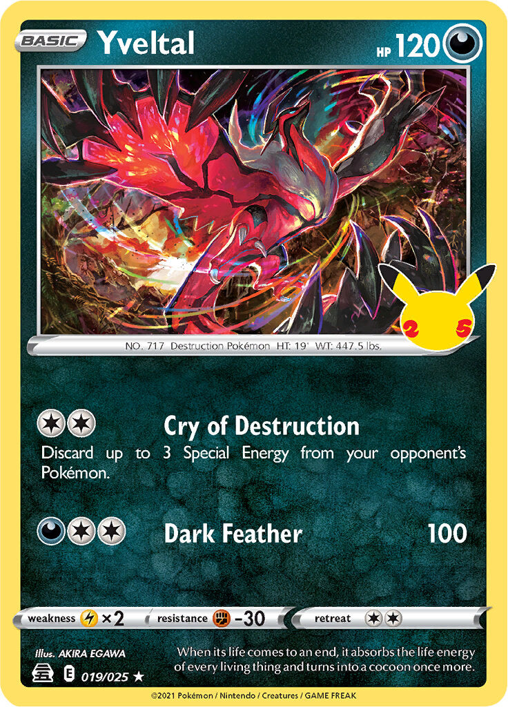 Yveltal (019/025) [Celebrations: 25th Anniversary] | Deep Dive Games St. Marys