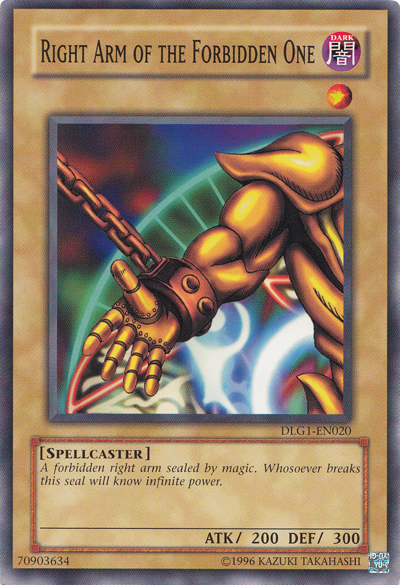 Right Arm of the Forbidden One [DLG1-EN020] Common | Deep Dive Games St. Marys