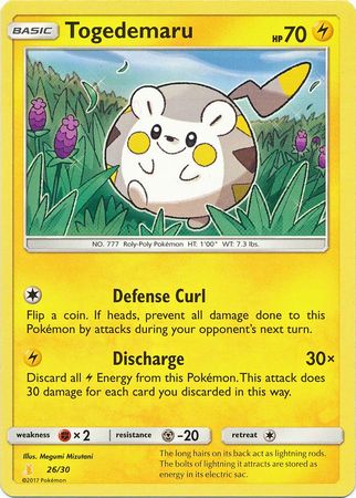 Togedemaru (26/30) [Sun & Moon: Trainer Kit - Alolan Raichu] | Deep Dive Games St. Marys