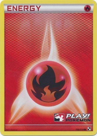 Fire Energy (106/114) (Play Pokemon Promo) [Black & White: Base Set] | Deep Dive Games St. Marys