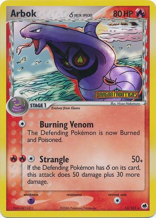 Arbok (13/101) (Delta Species) (Stamped) [EX: Dragon Frontiers] | Deep Dive Games St. Marys