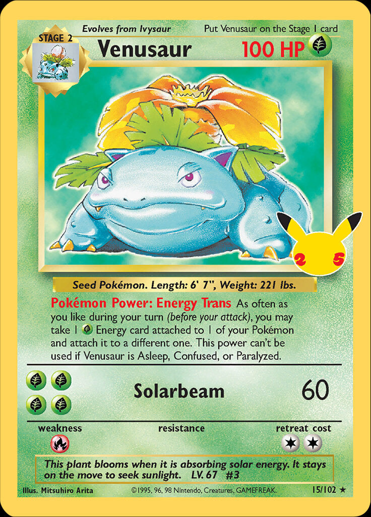 Venusaur (15/102) [Celebrations: 25th Anniversary - Classic Collection] | Deep Dive Games St. Marys