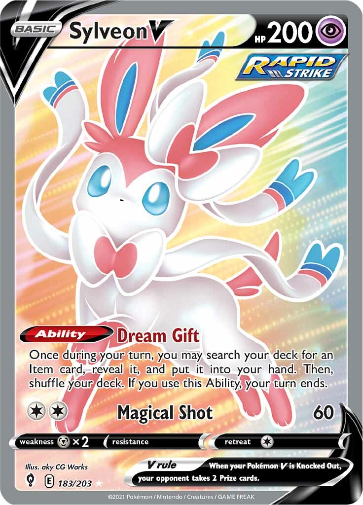 Sylveon V (183/203) [Sword & Shield: Evolving Skies] | Deep Dive Games St. Marys