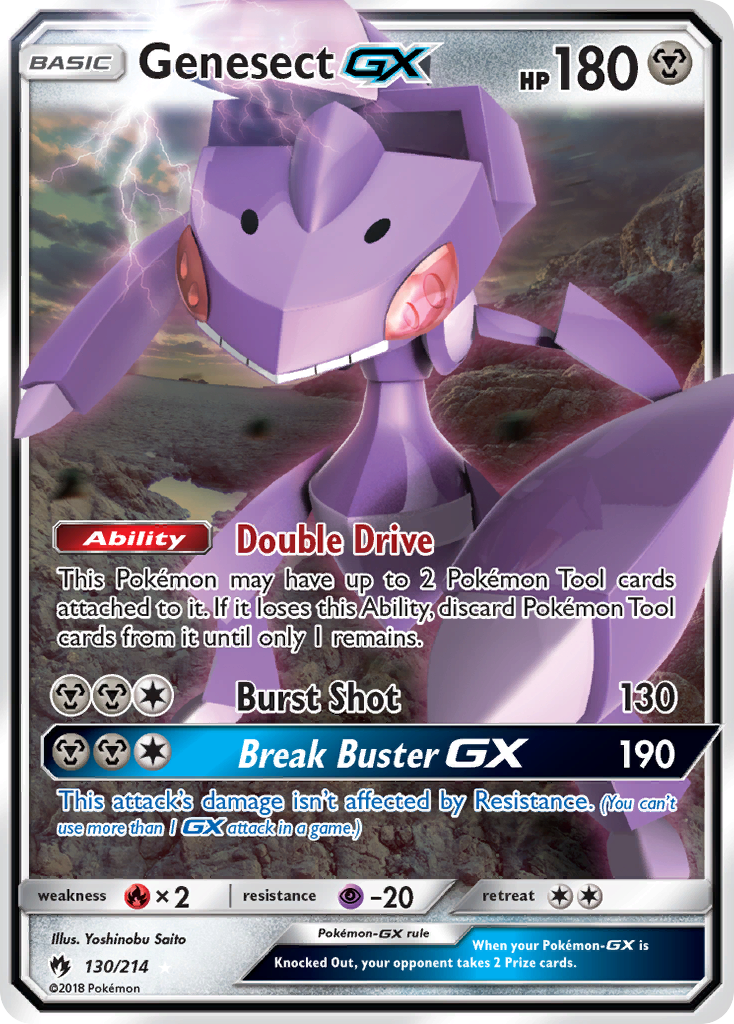 Genesect GX (130/214) [Sun & Moon: Lost Thunder] | Deep Dive Games St. Marys