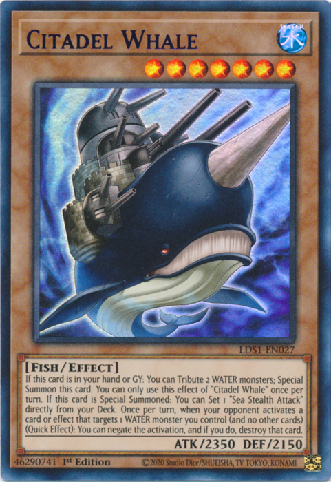 Citadel Whale (Purple) [LDS1-EN027] Ultra Rare | Deep Dive Games St. Marys