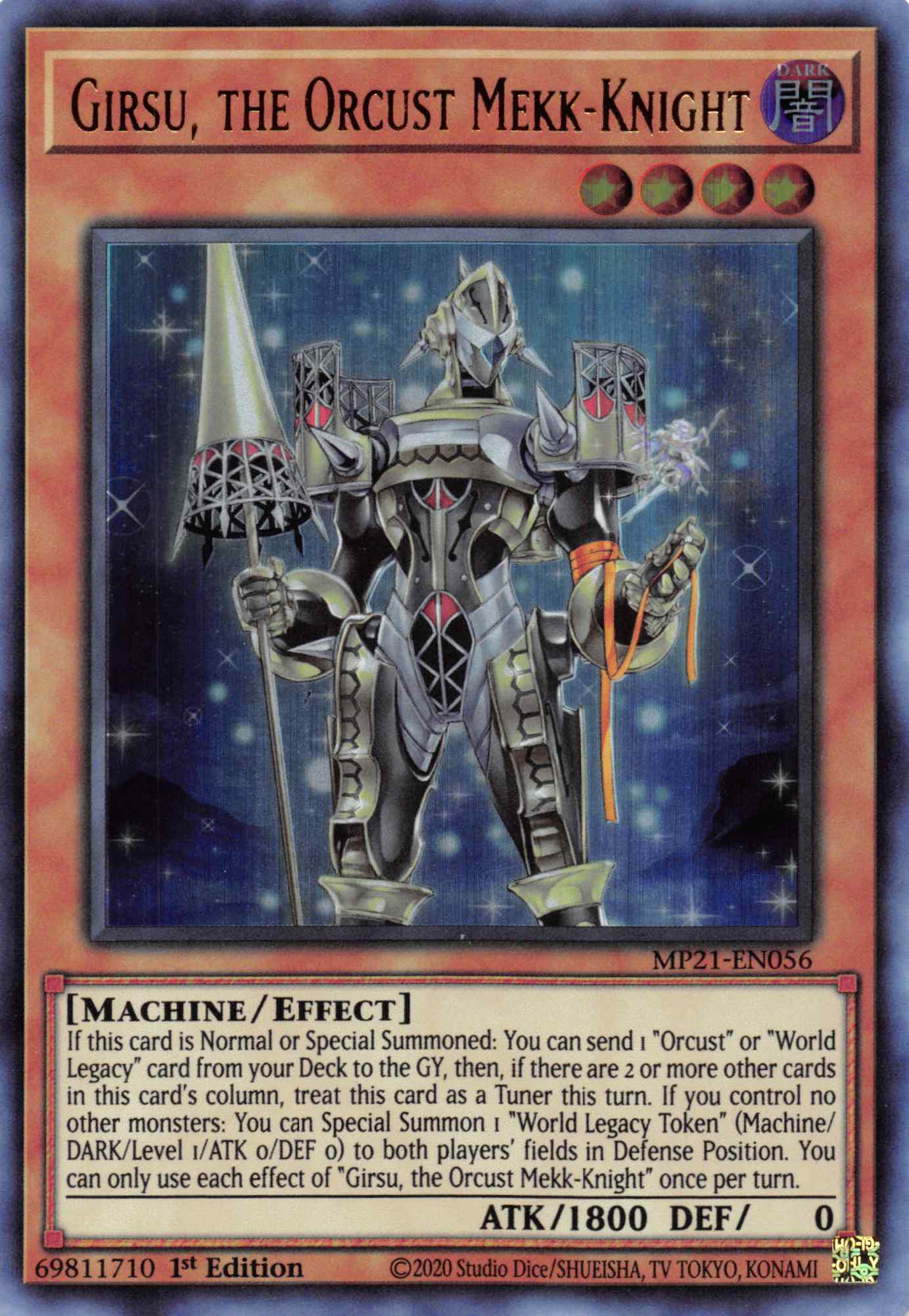 Girsu, the Orcust Mekk-Knight [MP21-EN056] Ultra Rare | Deep Dive Games St. Marys